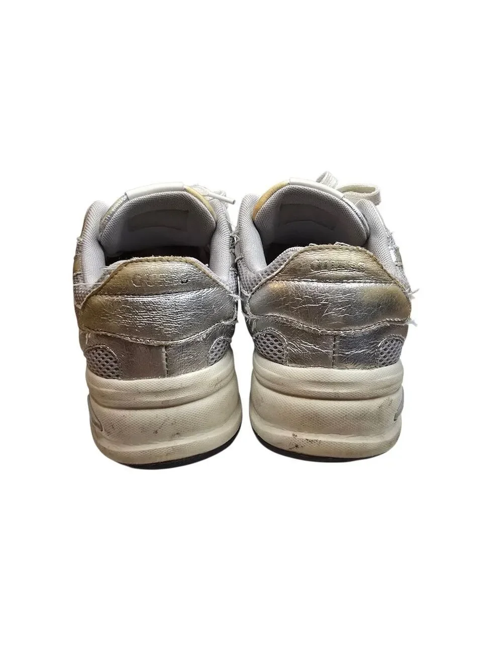 Guess Gray Silver Metallic Sneakers Women's Size 10